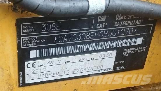 CAT 308 E CR 중형굴삭기 7톤-28톤