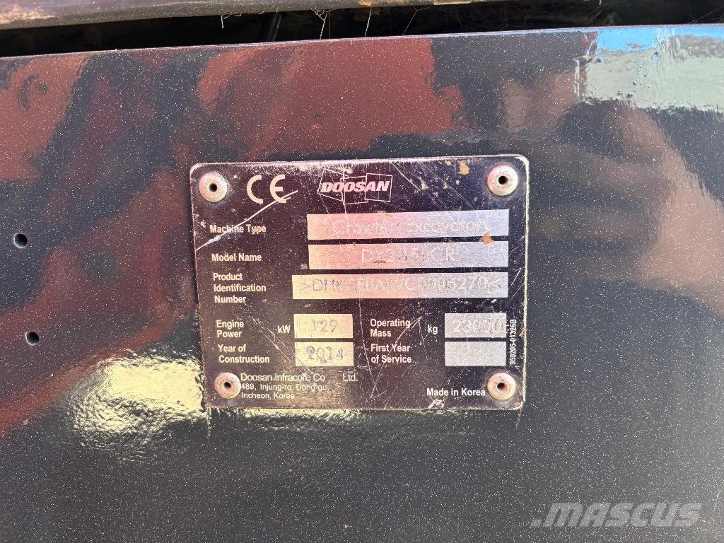 Doosan DX 235 LCR 대형 굴삭기 29톤 이상