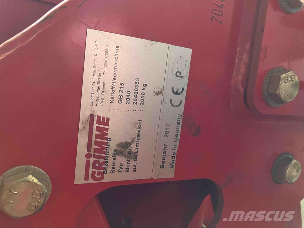 Grimme GB 215 감자심기 기계