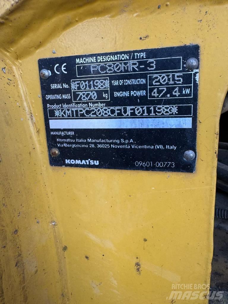 Komatsu PC 80 MR-3 중형굴삭기 7톤-28톤