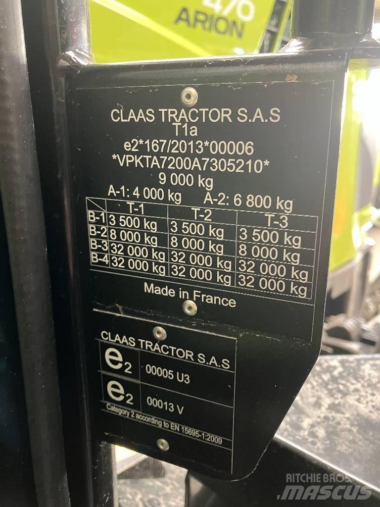 Claas Arion 470 트랙터
