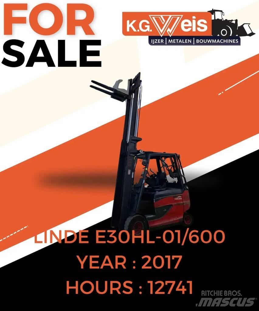 Linde E30HL01-600 전동 지게차