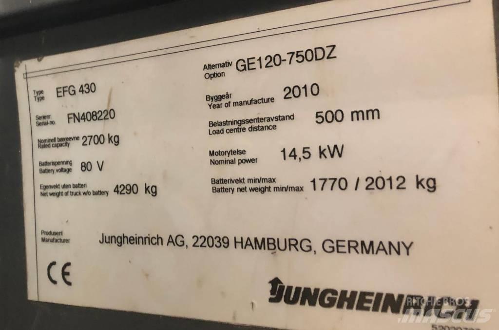 Jungheinrich EFG430 전동 지게차
