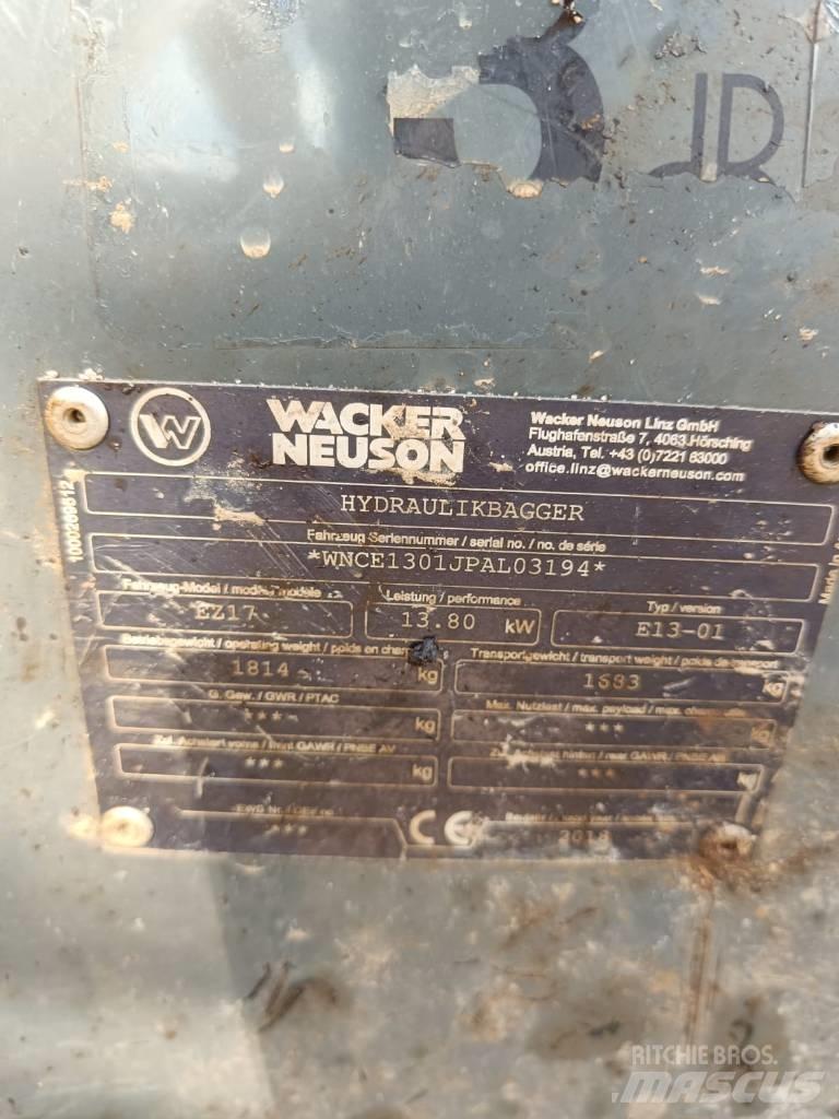 Wacker Neuson EZ 17 소형 굴삭기 7톤 미만
