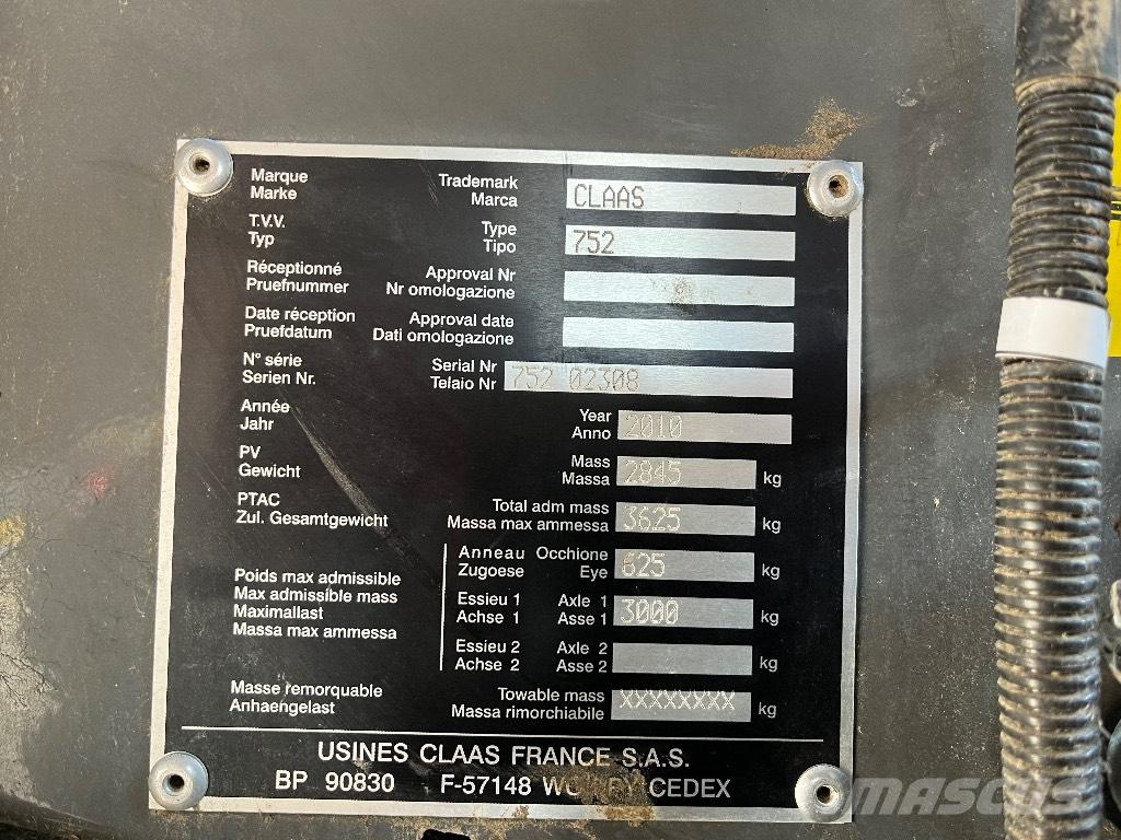 CLAAS Variant 380 원형 곤포기