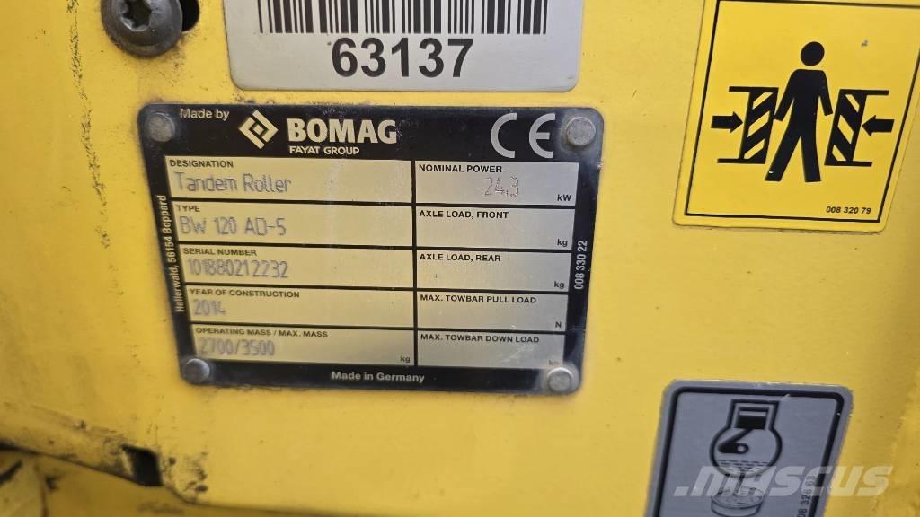 Bomag BW120-5 트윈 드럼 롤러