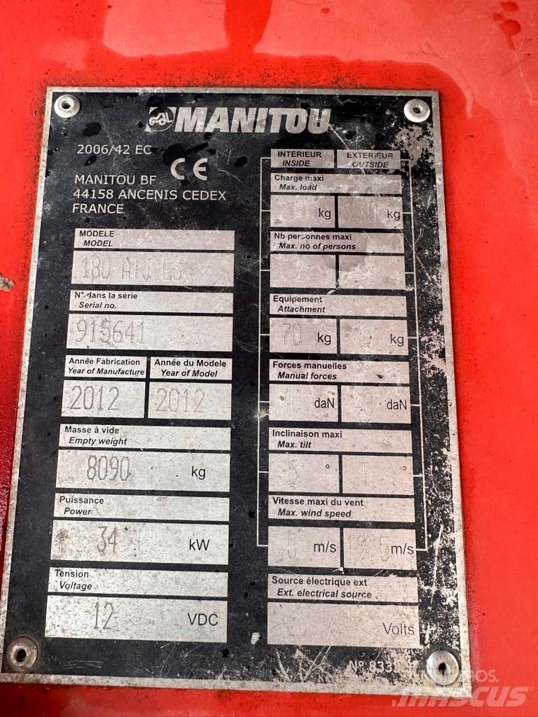 Manitou ATJ180 관절형 전동이동 리프트