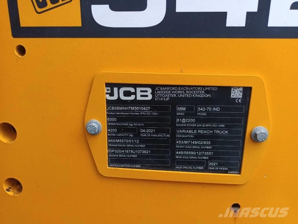 JCB 542-70 IND 텔레스코픽 휠 로더