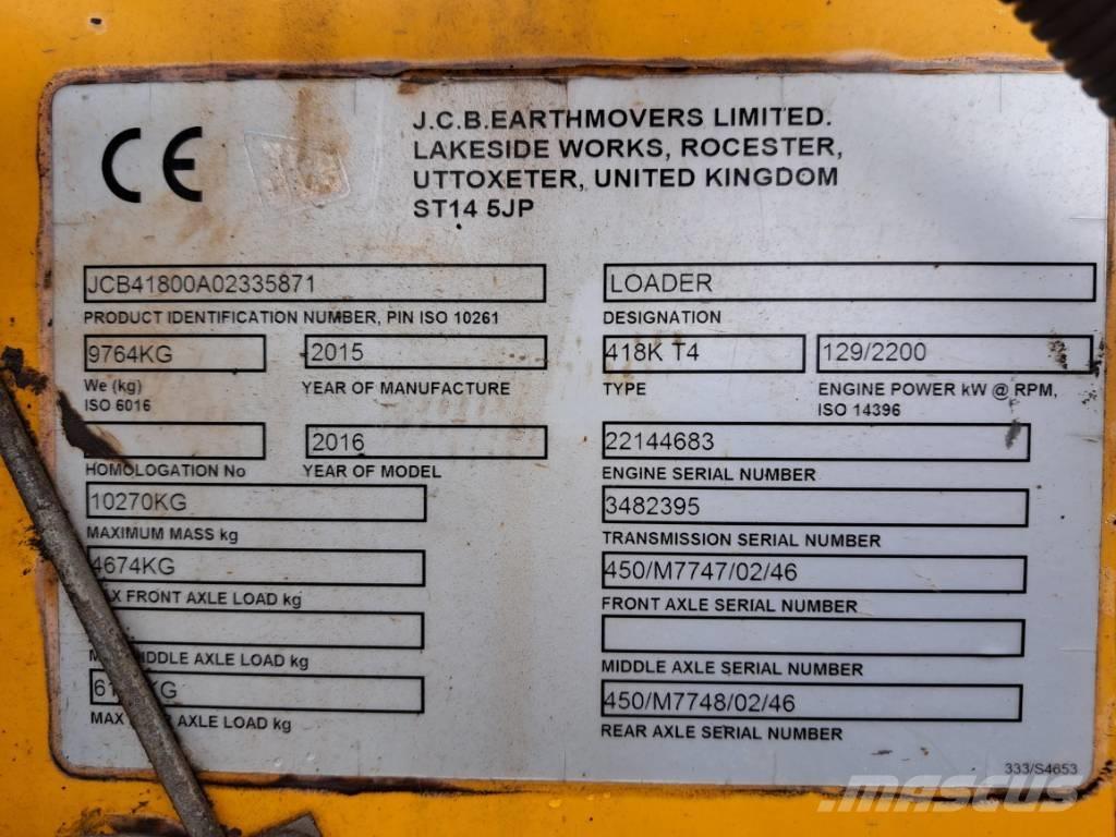 JCB 418 K  휠로우더