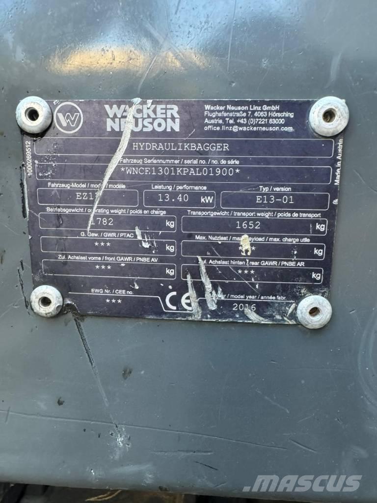 Wacker Neuson EZ 17 소형 굴삭기 7톤 미만