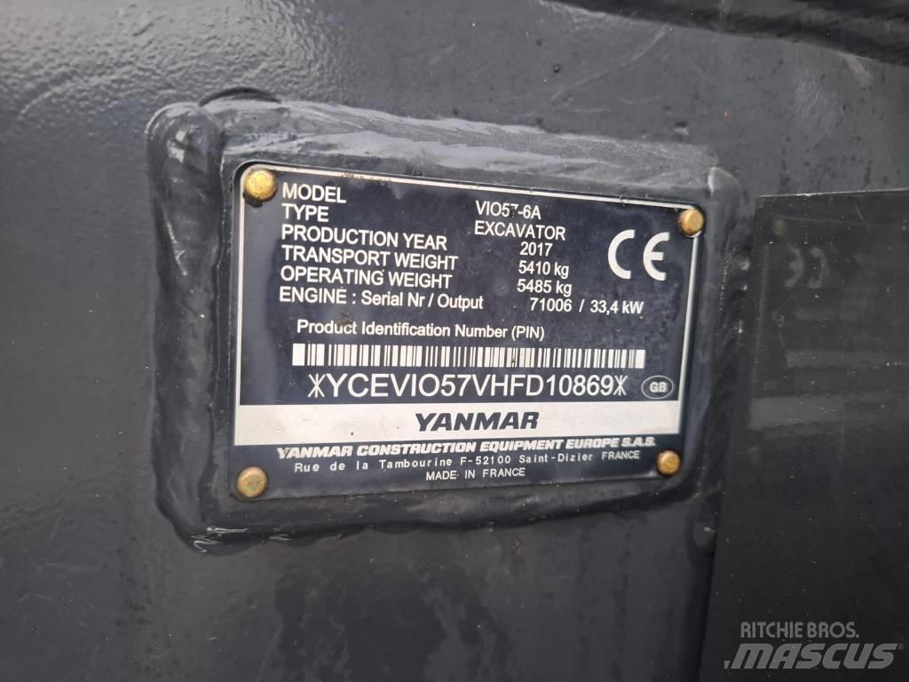 Yanmar Vio 57-6A 소형 굴삭기 7톤 미만