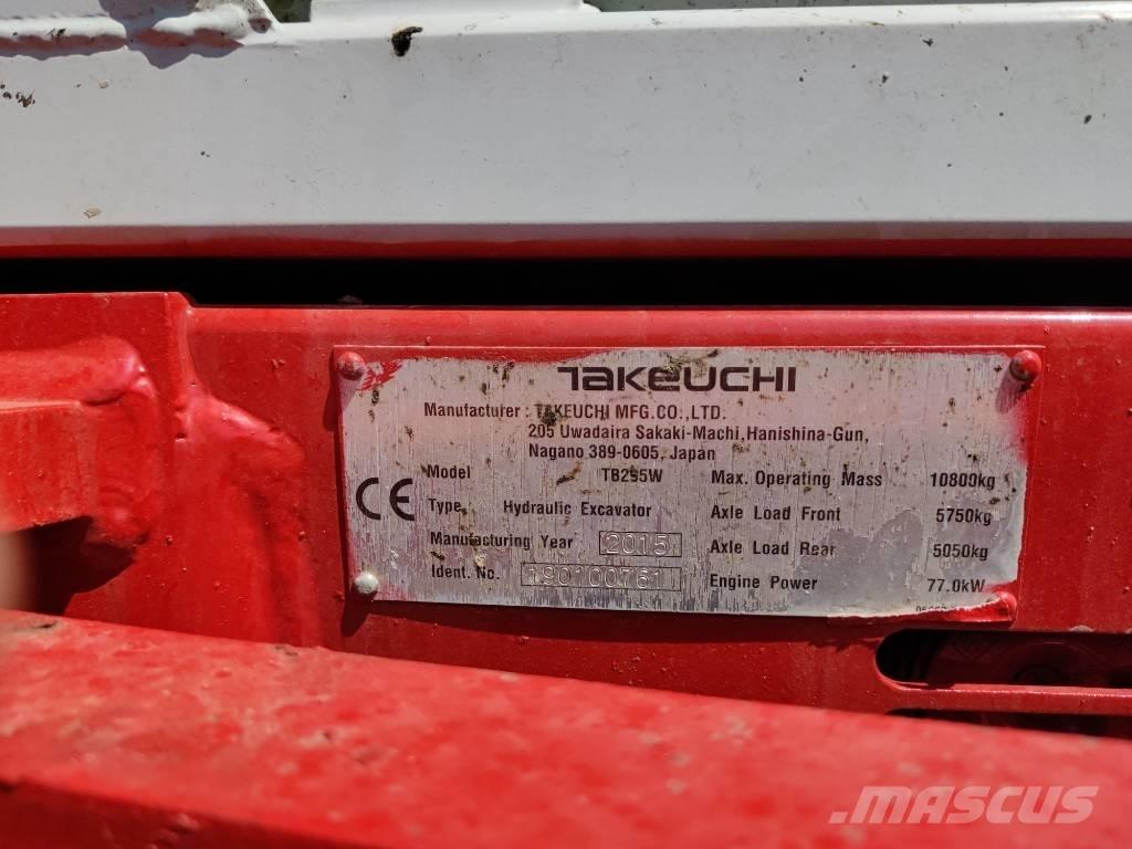 Takeuchi TB 295 W  휠 굴삭기