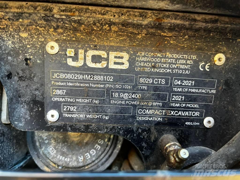 JCB 8029 CTS 소형 굴삭기 7톤 미만