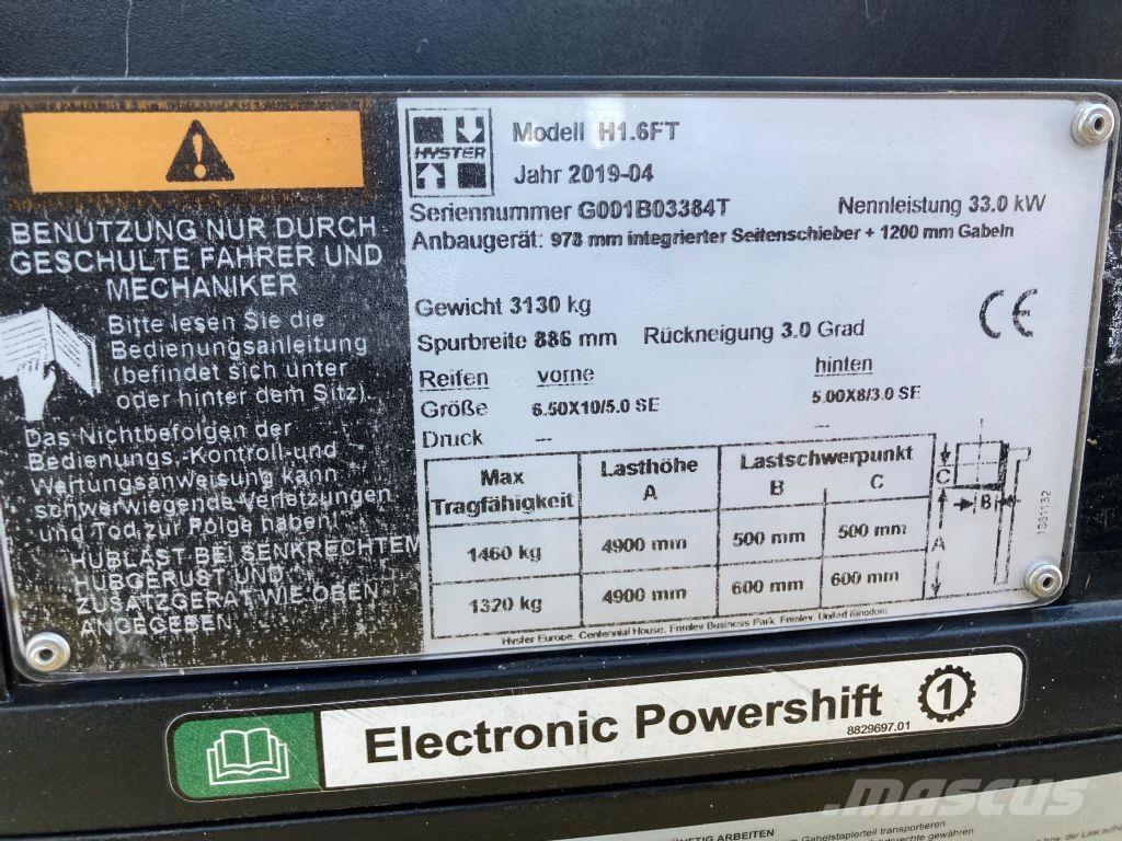 Hyster H 1.6 FT LPG 지게차