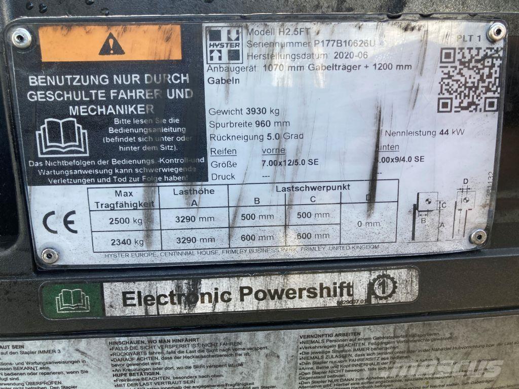 Hyster H 2.5 FT LPG 지게차
