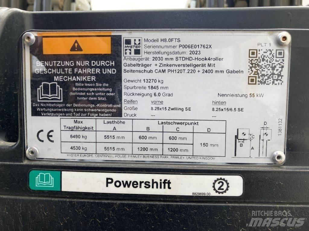 Hyster H 8.0 FTS 디젤 지게차