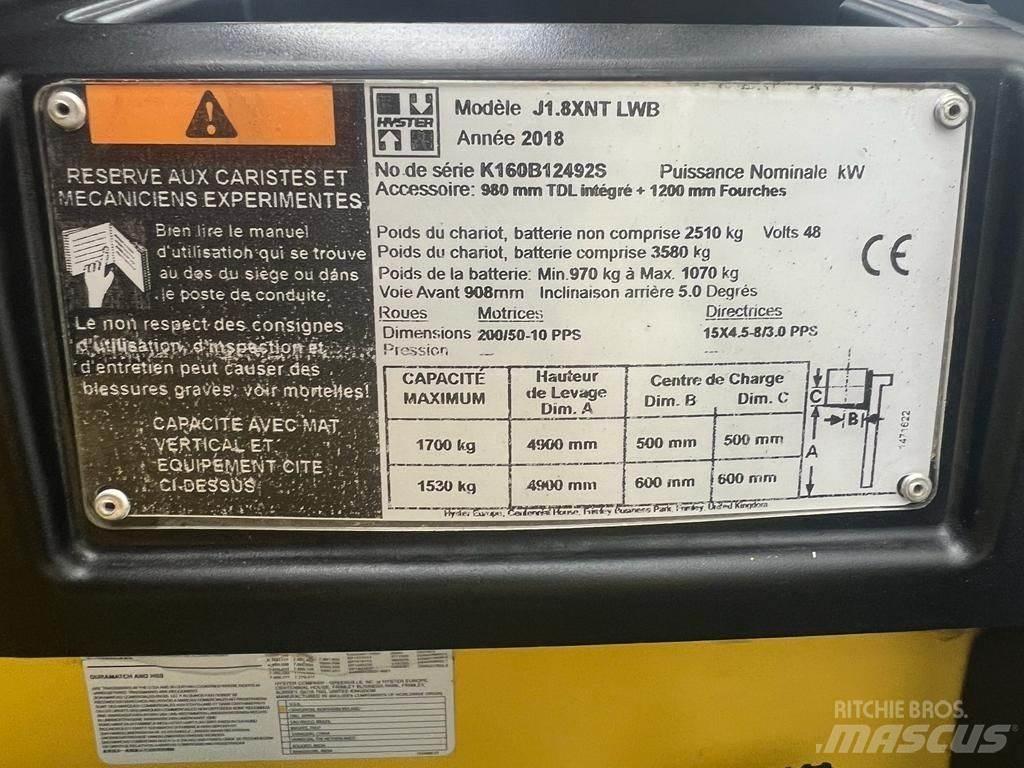 Hyster J 1.8 XNT 전동 지게차