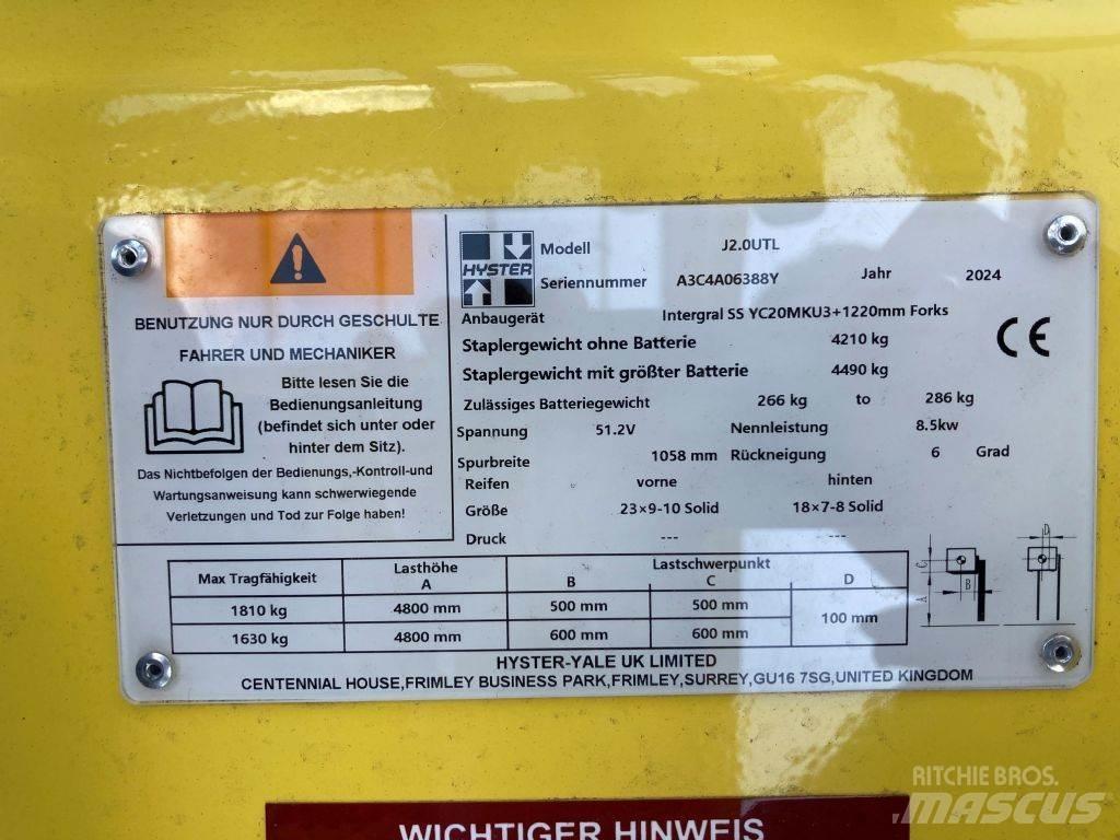 Hyster J 2.0 UTL 전동 지게차