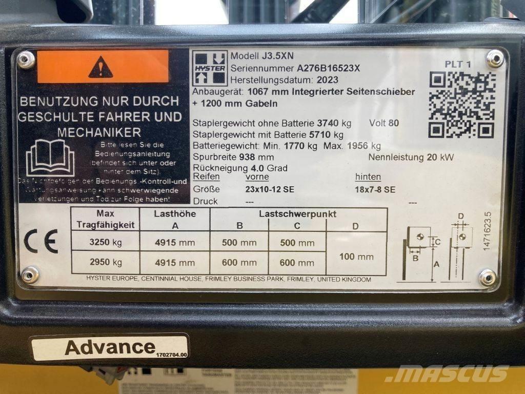 Hyster J 3.5 XN 전동 지게차