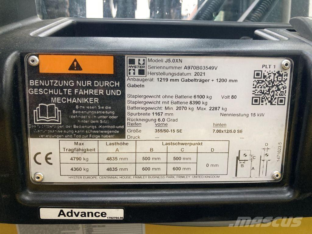 Hyster J 5.0 XN 전동 지게차