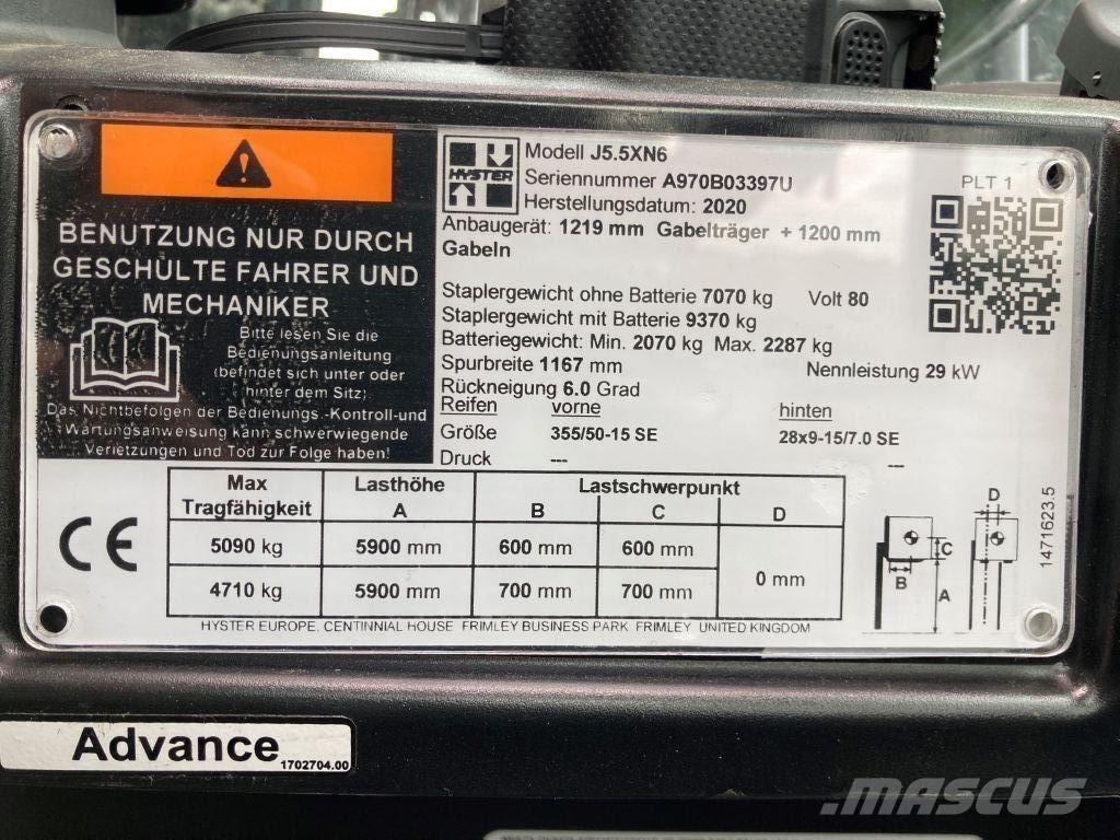 Hyster J 5.5 XN6 전동 지게차