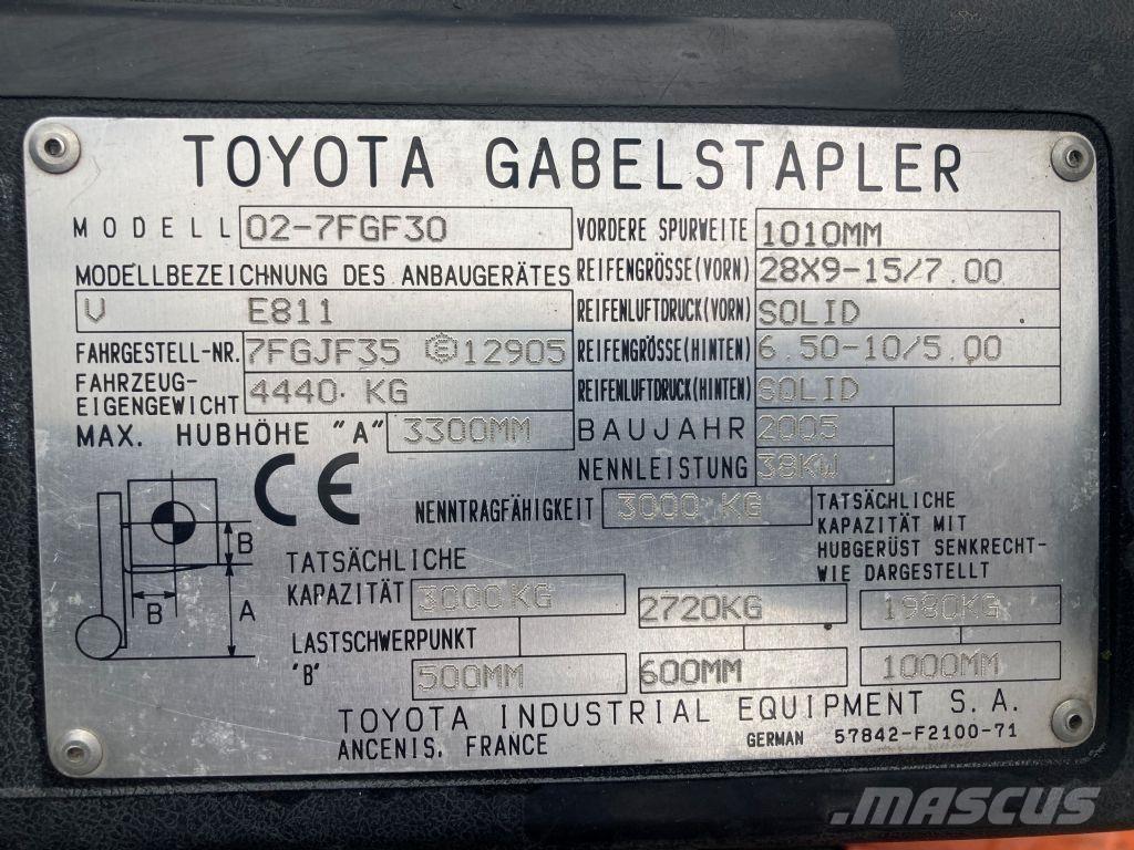 Toyota 02-7FGF30 LPG 지게차