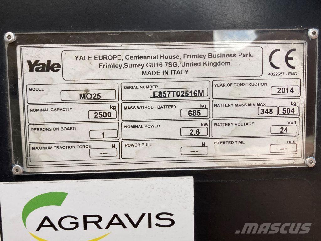 Yale MO 25 경량 반출 리프터