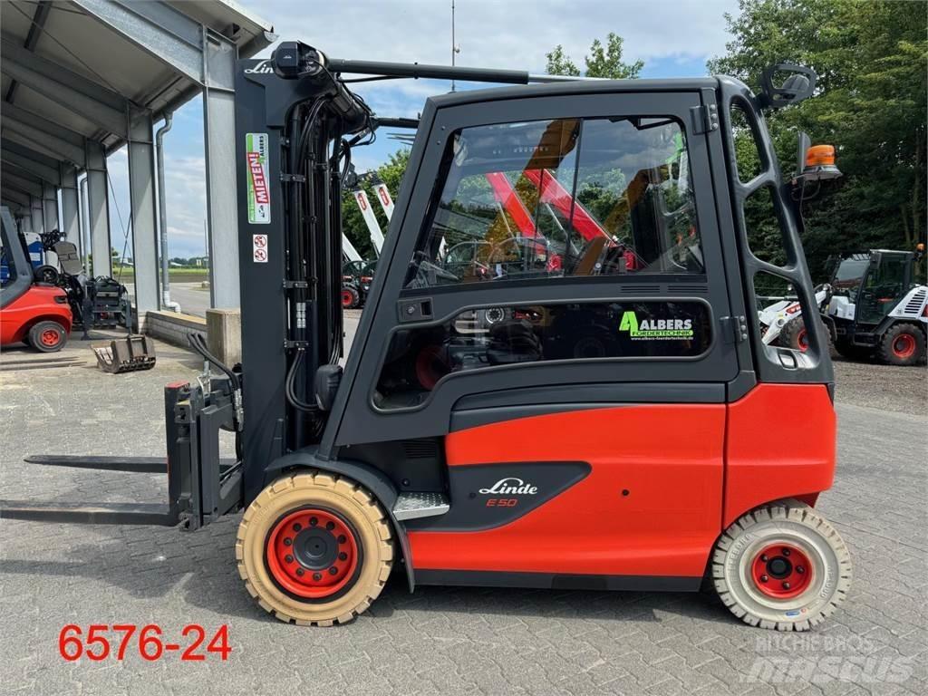Linde E 50 HL 01 전동 지게차