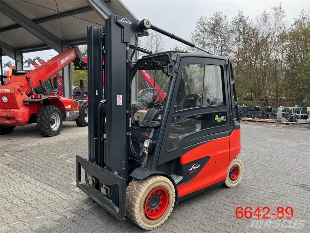 Linde E 50 HL 01 전동 지게차