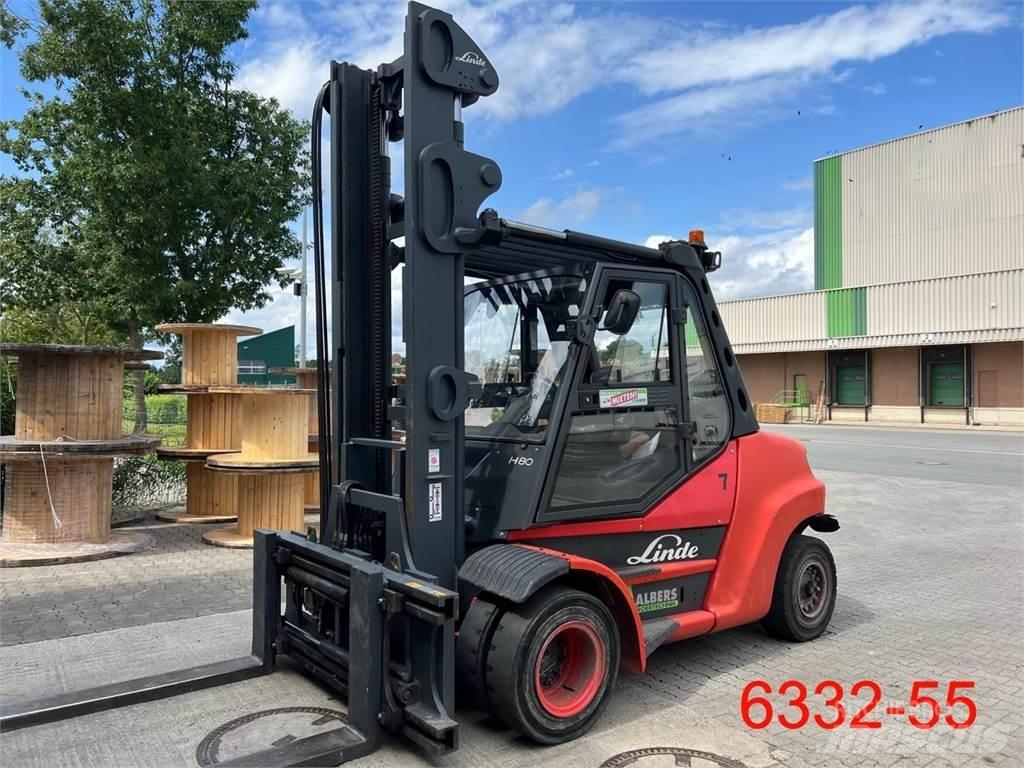 Linde H 80 D 02 900 디젤 지게차