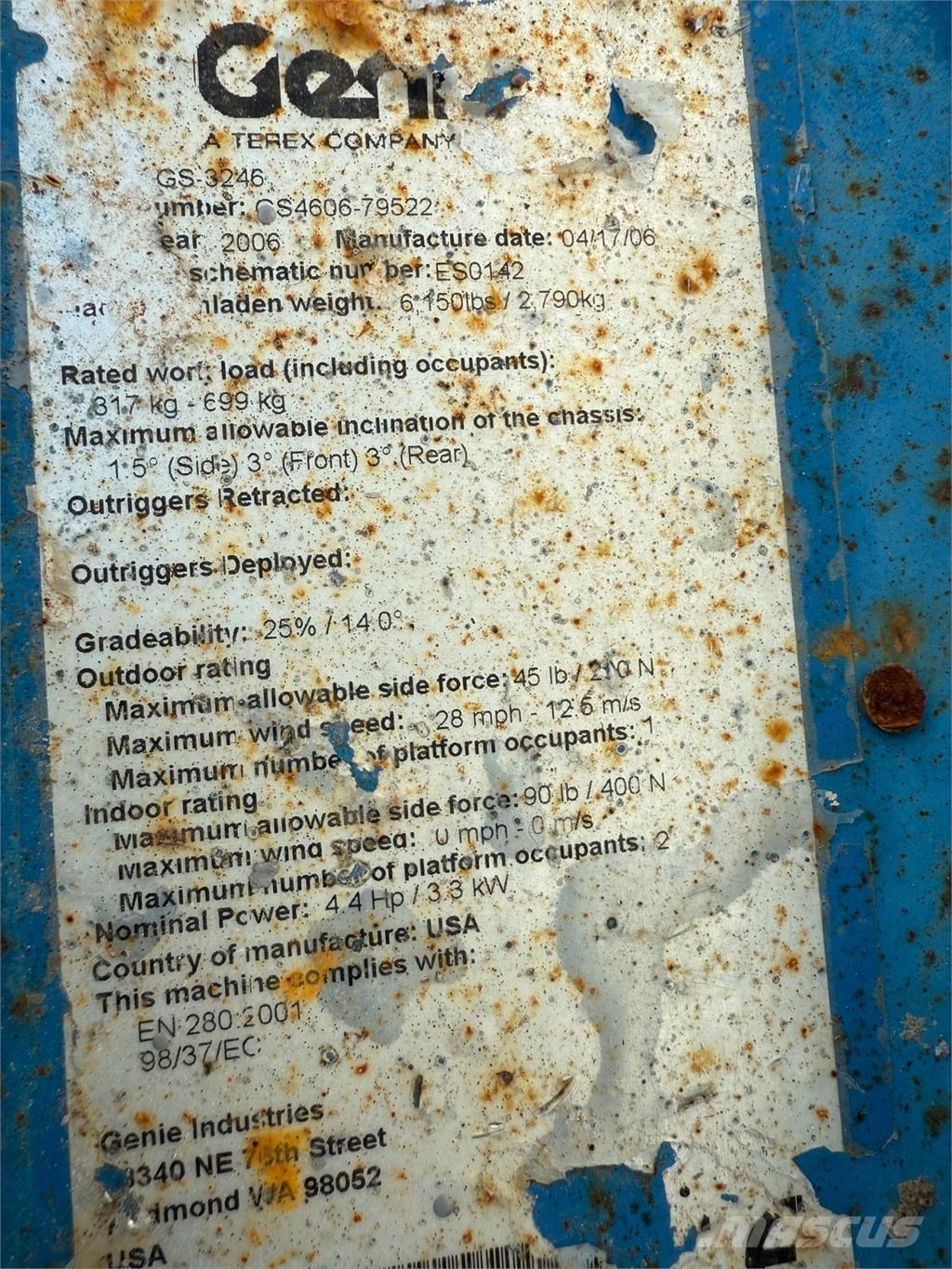 Genie GS3246 가위형 리프트