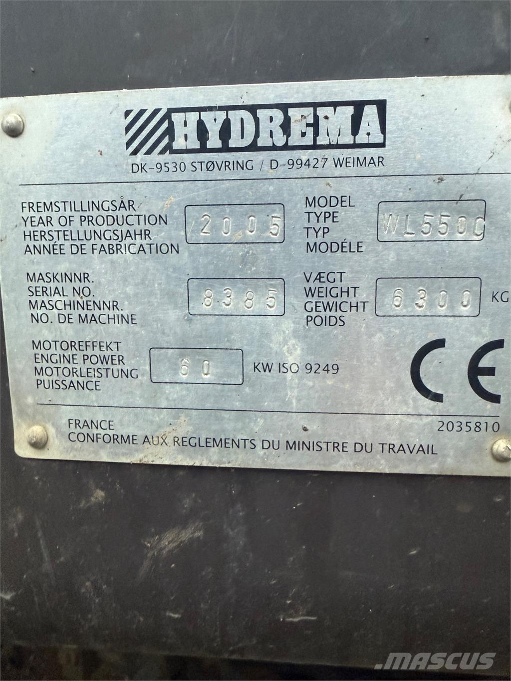 Hydrema WL550C  휠로우더
