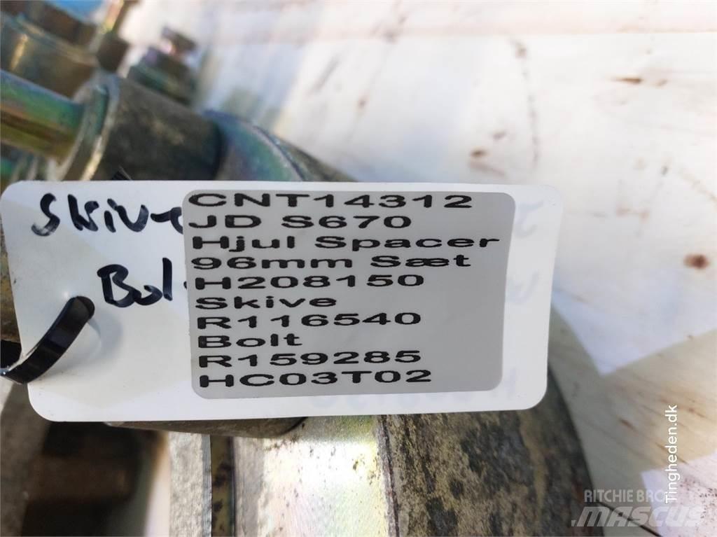 John Deere S670 타이어, 휠 및 림