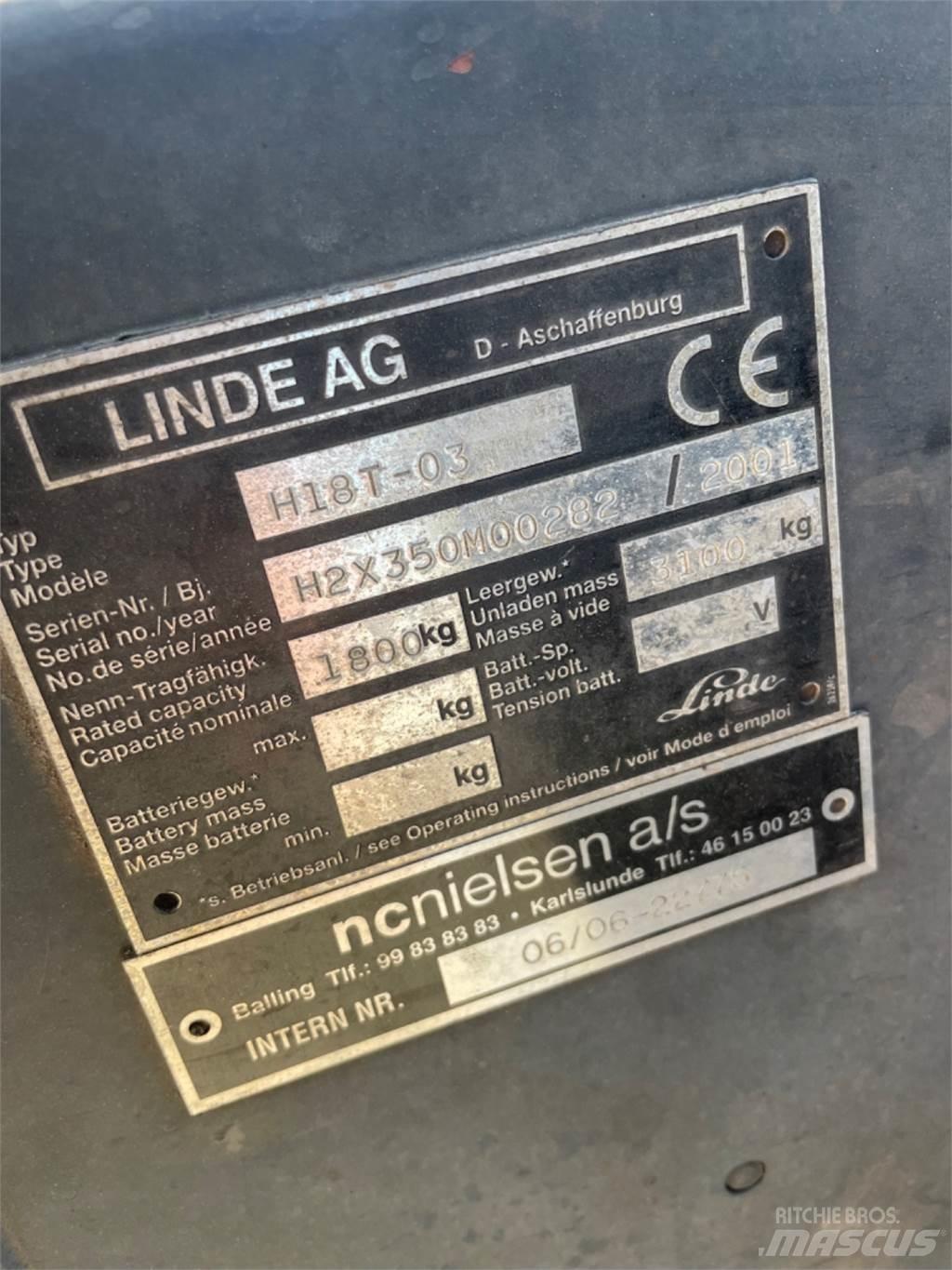 Linde H18T LPG 지게차