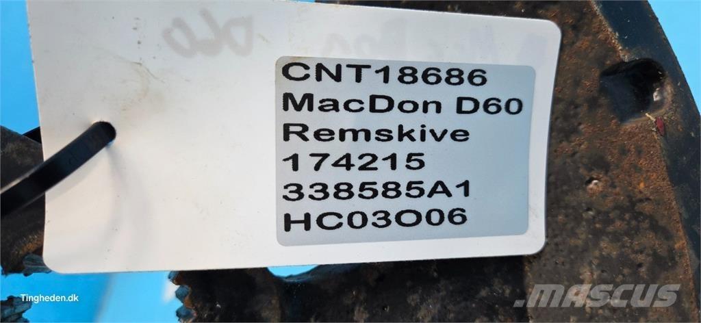 MacDon D60 콤바인 수확기 부속품