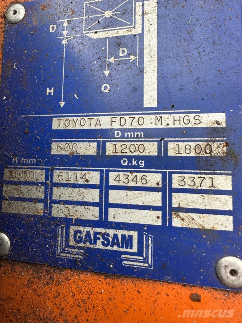 Toyota FD70 디젤 지게차