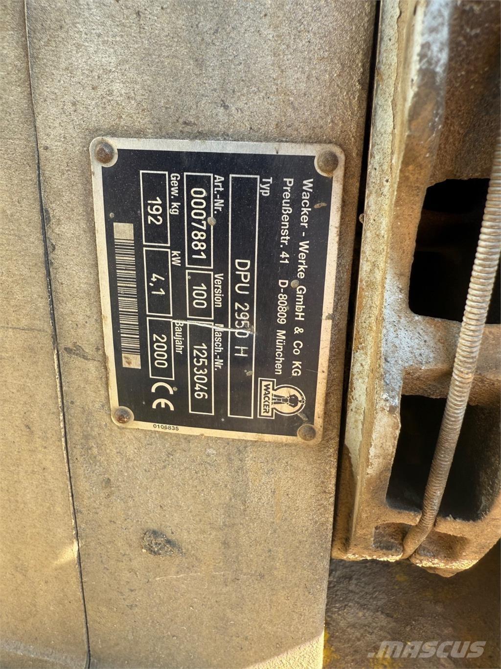 Wacker DPU2950 진동롤러