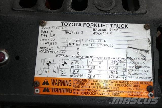 Toyota 7FGCU25 그 외 지게차