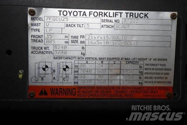 Toyota 7FGCU25 그 외 지게차