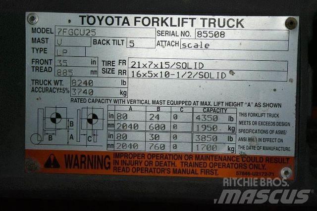Toyota 7FGCU25 그 외 지게차