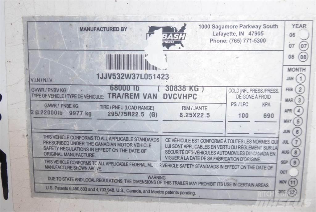 Wabash DVCVHPC 박스 바디 트레일러