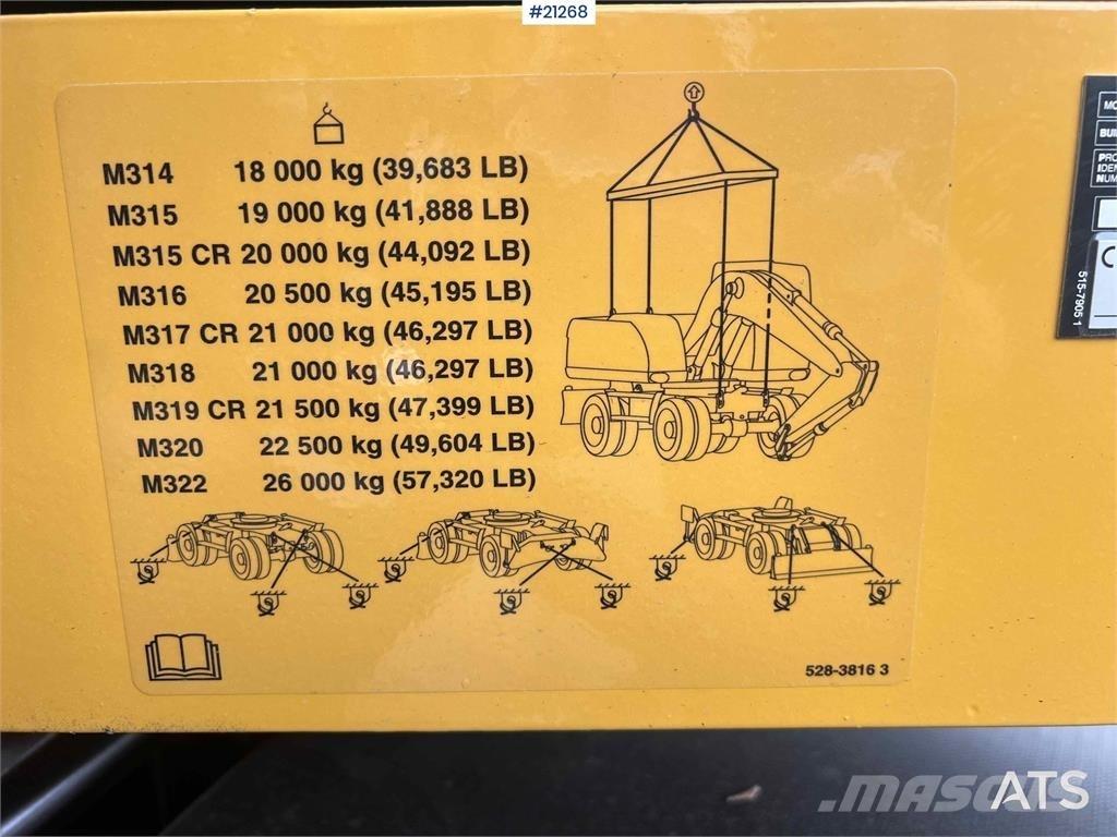 CAT M315  휠 굴삭기