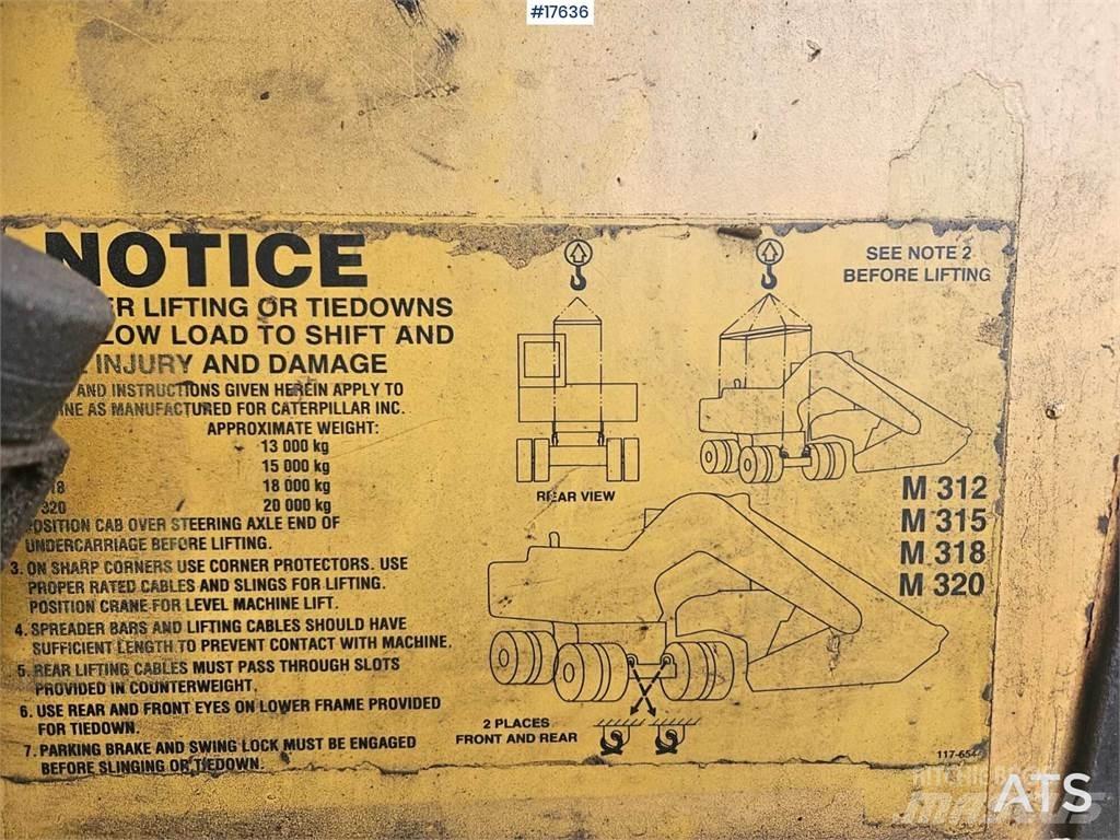 CAT M312  휠 굴삭기
