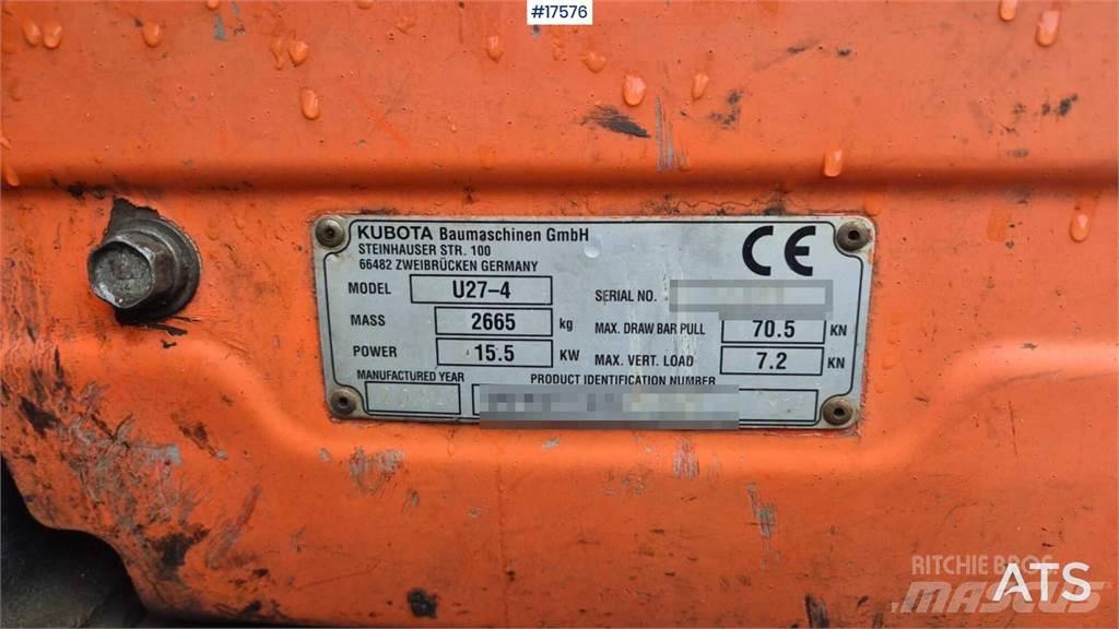 Kubota U27-4 소형 굴삭기 7톤 미만