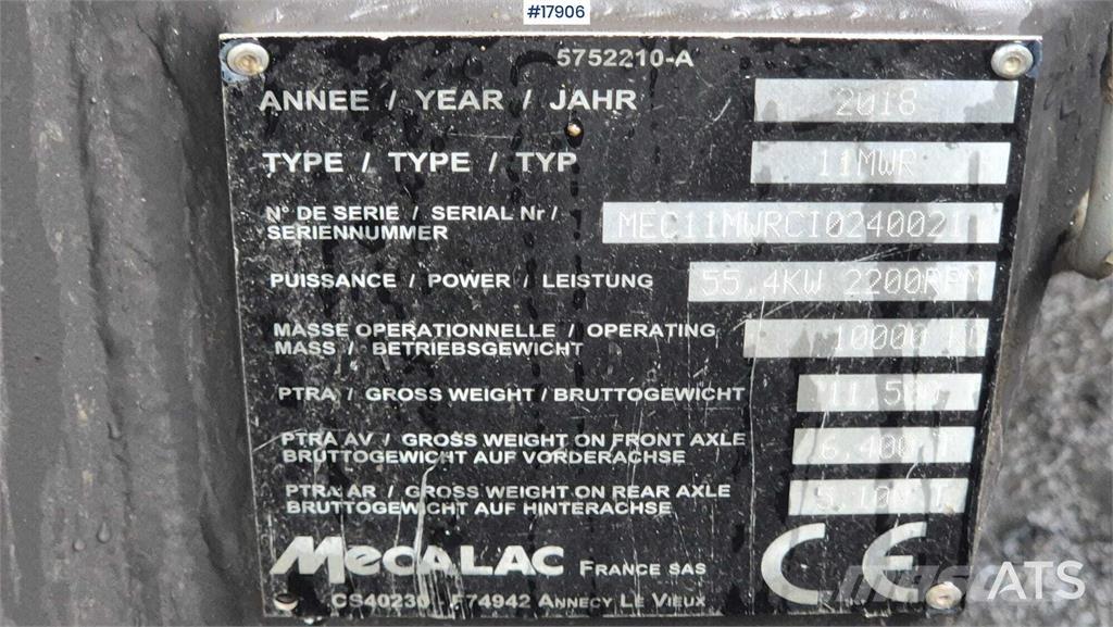 Mecalac 11 MWR  휠 굴삭기