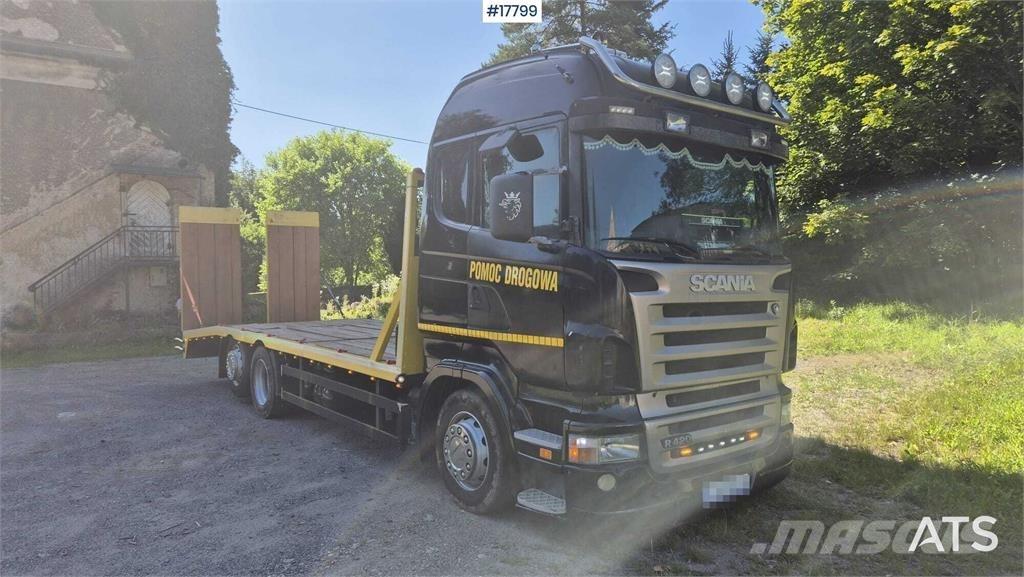 Scania R420 플랫베드/윈치 트럭