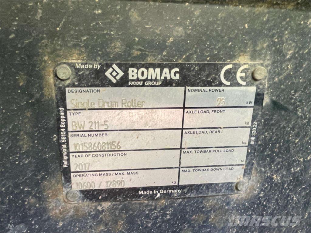 Bomag BW 211-5 싱글 드럼 롤러