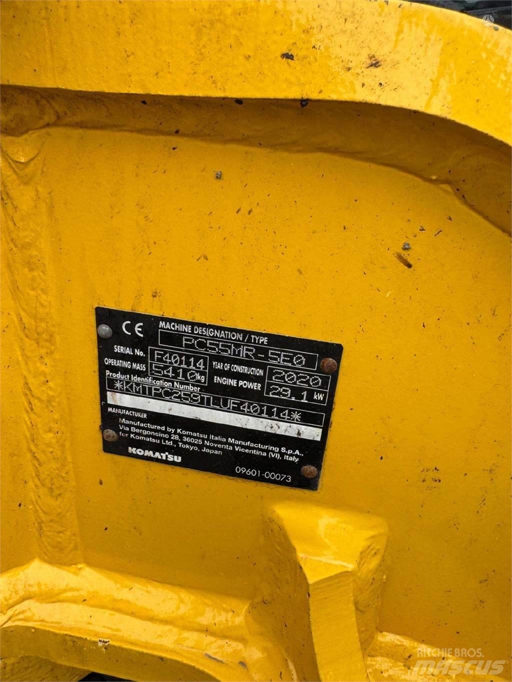Komatsu PC55MR-5 대형 굴삭기 29톤 이상