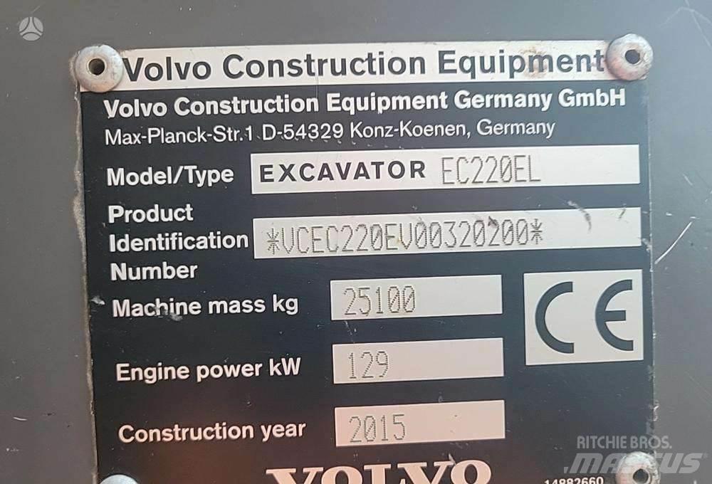 Volvo EC220E 대형 굴삭기 29톤 이상