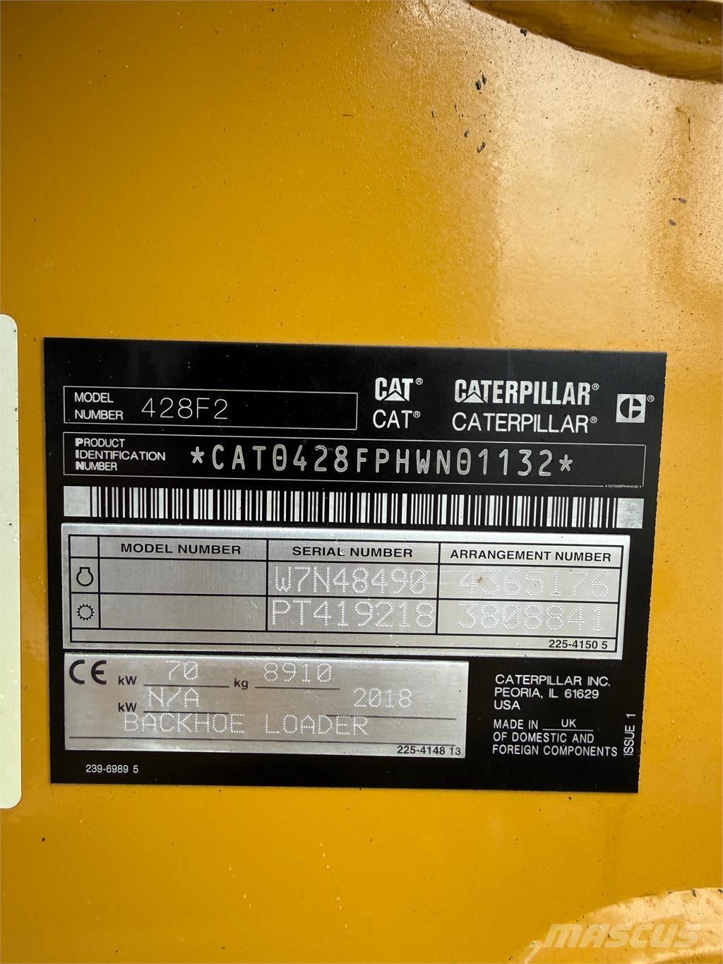 CAT 428F2 백호로더